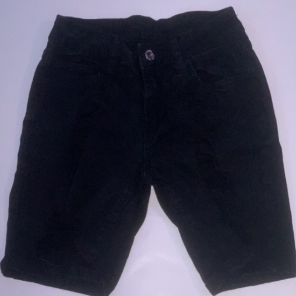 Black ripped shorts